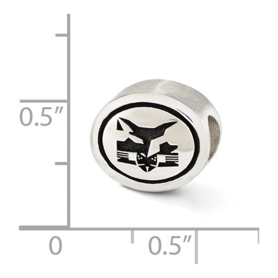 Sterling Silver NYU Antiqued Bead – view 3