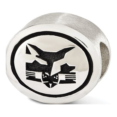 Sterling Silver NYU Antiqued Bead