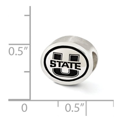 Sterling Silver Utah State Antiqued Bead – view 3