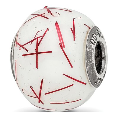 Sterling Silver Murano Glass Bead