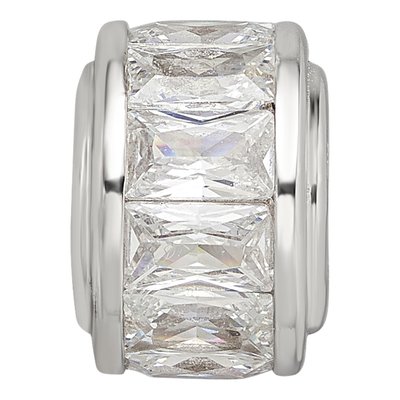 Sterling Silver CZ Clear Bead – view 4