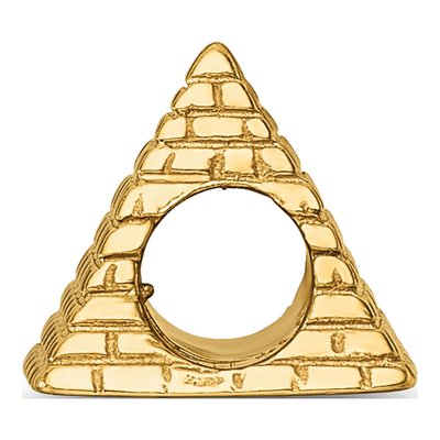 Gold-Plated Sterling Silver Pyramid Bead – view 4