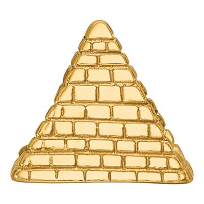 Gold-Plated Sterling Silver Pyramid Bead – view 5
