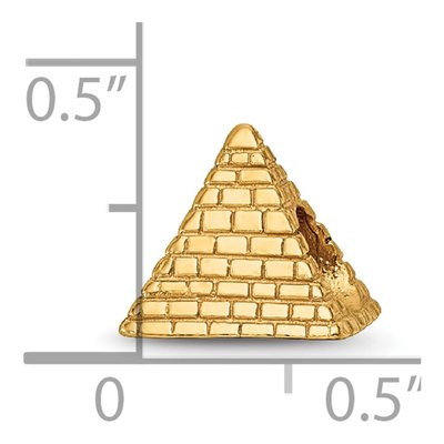 Gold-Plated Sterling Silver Pyramid Bead – view 6