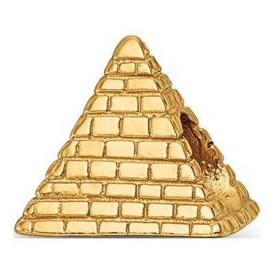 Gold-Plated Sterling Silver Pyramid Bead