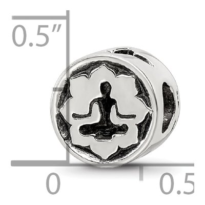 Sterling Silver Yoga Lotus Bead – view 6