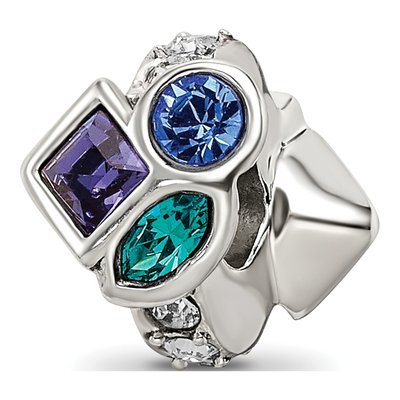 Sterling Silver Crystal Bead