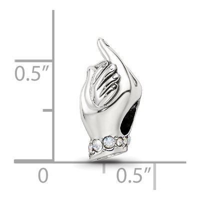 Sterling Silver Crystal Mother Child Bead – view 5
