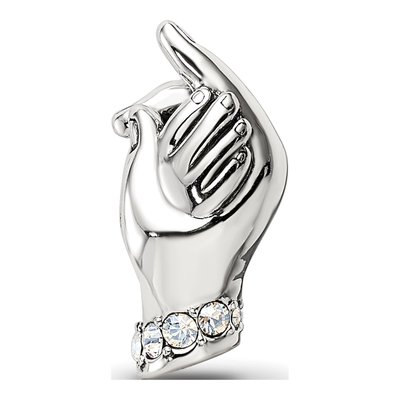 Sterling Silver Crystal Mother Child Bead – view 6