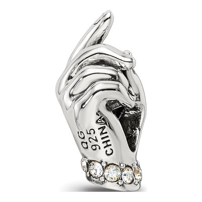 Sterling Silver Crystal Mother Child Bead – view 7
