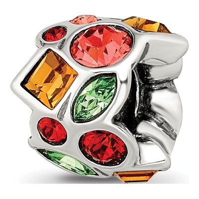 Sterling Silver Crystal Bead