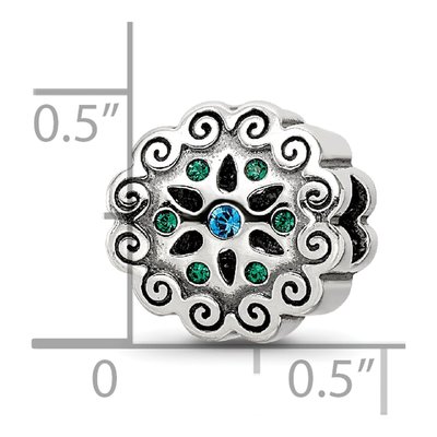 Sterling Silver Crystal Flower Bead – view 5