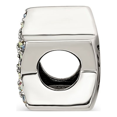 Sterling Silver Crystal Star Bead – view 3