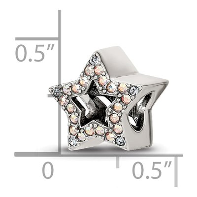 Sterling Silver Crystal Star Bead – view 6