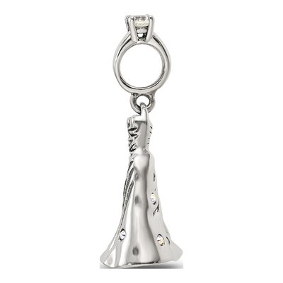 Sterling Silver Crystal Wedding Dress Bead – view 3