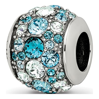Sterling Silver Crystal Seaside Bead