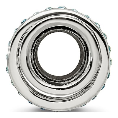 Sterling Silver Crystal Spinner Bead – view 3