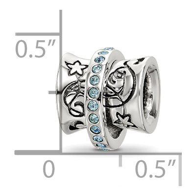 Sterling Silver Crystal Spinner Bead – view 5