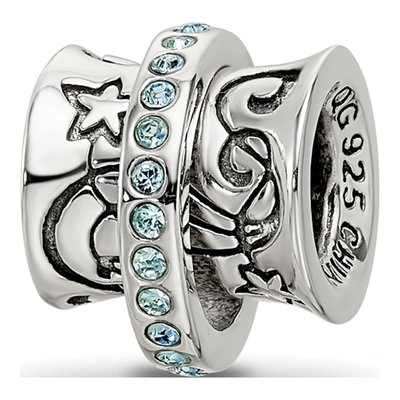Sterling Silver Crystal Spinner Bead – view 7