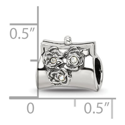 Sterling Silver Crystal Clutch Bead – view 5