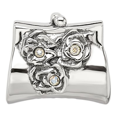 Sterling Silver Crystal Clutch Bead – view 6