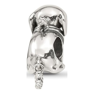Sterling Silver Crystal Dog Bead – view 6