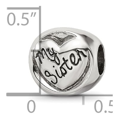 Sterling Silver My Sister Friend Trilogy Bead – view 6