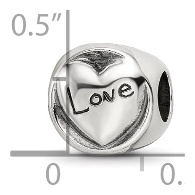 Sterling Silver Faith Hope Love Bead – view 6