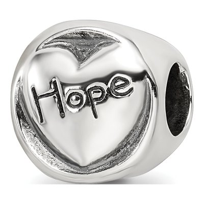 Sterling Silver Faith Hope Love Bead – view 7