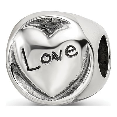 Sterling Silver Faith Hope Love Bead