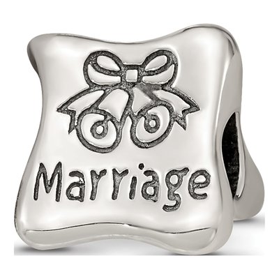 Sterling Silver Love Marriage Family Trilogy Bead – view 6