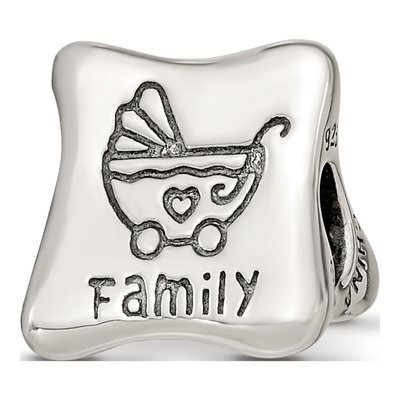 Sterling Silver Love Marriage Family Trilogy Bead – view 8