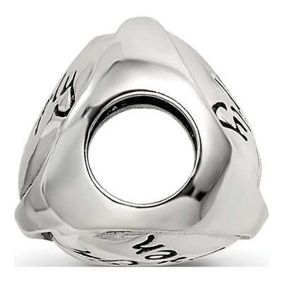 Sterling Silver 'live Simply' Trilogy Bead – view 3