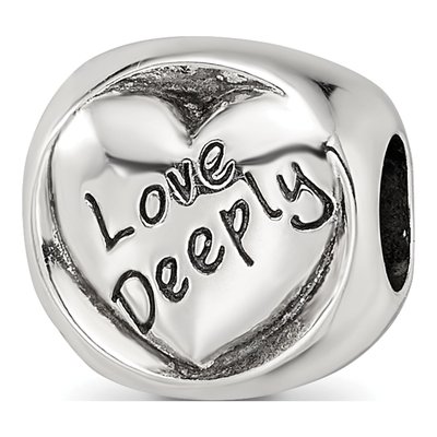 Sterling Silver 'live Simply' Trilogy Bead – view 6