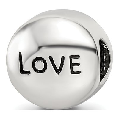 Sterling Silver Crystal April Heart Bead – view 7