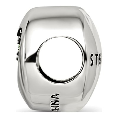 Sterling Silver Crystal Aug Heart Bead – view 3
