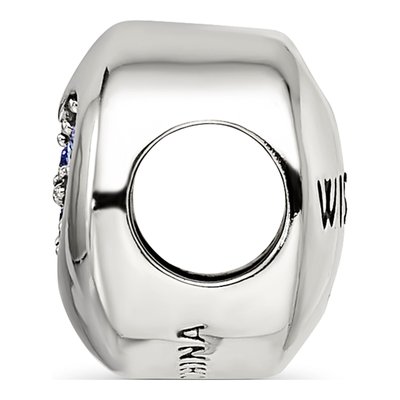 Sterling Silver Crystal Sep Heart Bead – view 3
