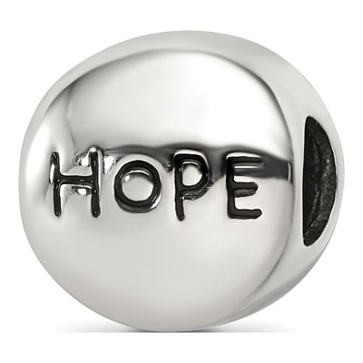 Sterling Silver Crystal Hope Heart Bead – view 7