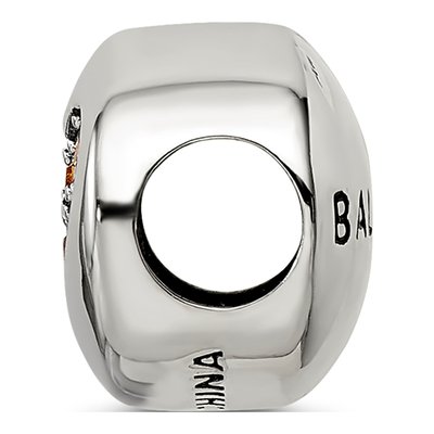 Sterling Silver Crystal Nov Heart Bead – view 3