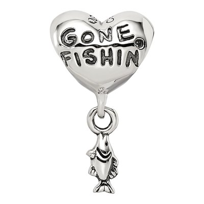Sterling Silver Gone Fishin' Dangle Bead – view 4