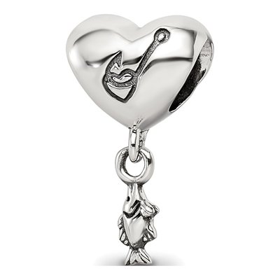 Sterling Silver Gone Fishin' Dangle Bead – view 5