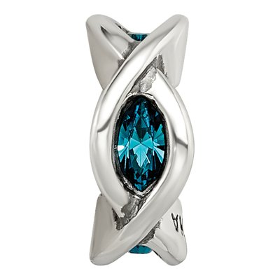Sterling Silver Crystal Marquis Bead – view 4