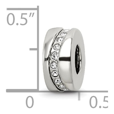 Sterling Silver Crystal Meandering Bead – view 4