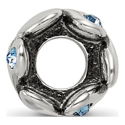 Sterling Silver Crystal Endless Hearts Bead – view 3