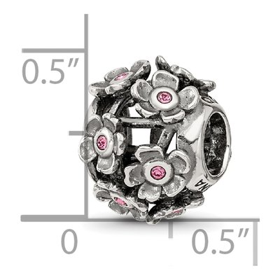 Sterling Silver Crystal Blossoms Bead – view 5