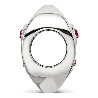 Sterling Silver Crystal Heart Bead – view 3