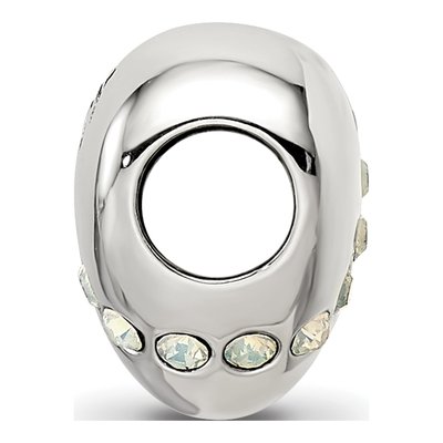 Sterling Silver Crystal Mother Heart Bead – view 3