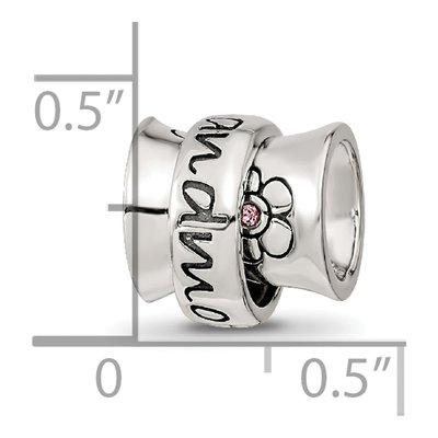 Sterling Silver Crystal Grandmother Spinner Bead – view 4