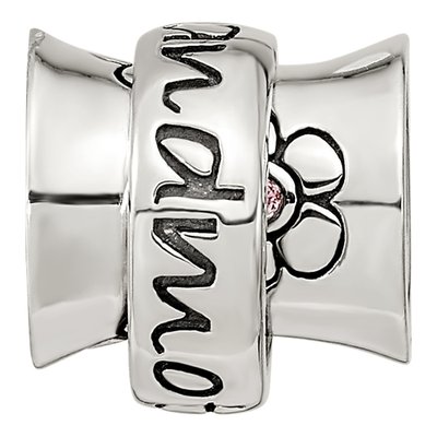 Sterling Silver Crystal Grandmother Spinner Bead – view 5