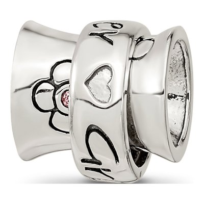 Sterling Silver Crystal Grandmother Spinner Bead – view 6